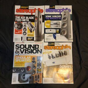 Lot Of 4 Total 3 Stereophile Magazine + 1 Sound And Vision
